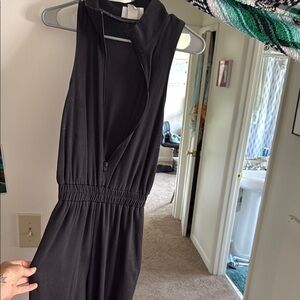 Vintage black zip up jumpsuit small